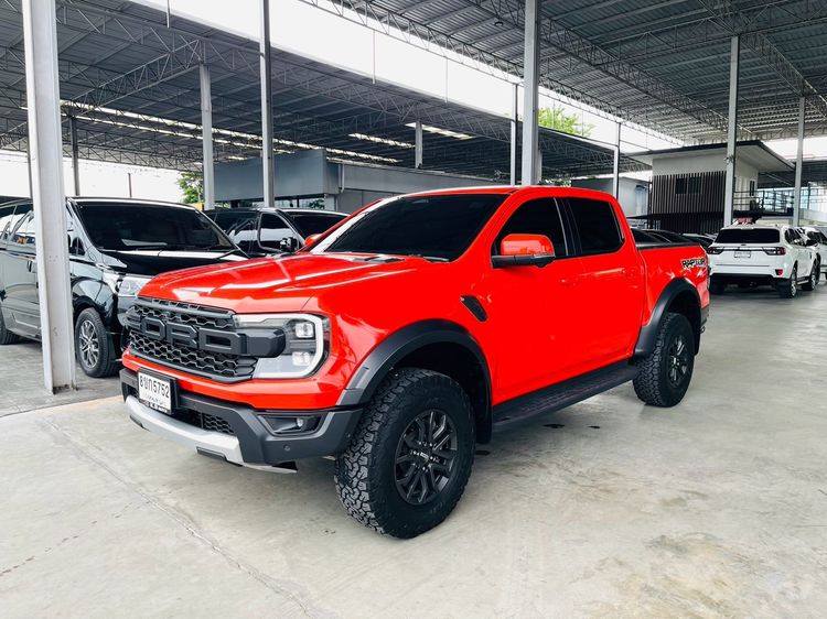 Ford Ranger 2024 Raptor 2.0 Bi-Turbo 4WD Pickup ดีเซล ไม่ติดแก๊ส เกียร์อัตโนมัติ ส้ม