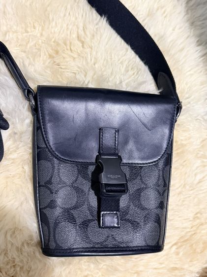 หนังแท้ ไม่ระบุ ดำ Coach แท้ออก Shop สะพายข้าง