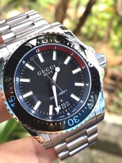 Gucci ดำ GUUCI DIVE 136.2 Black Dial