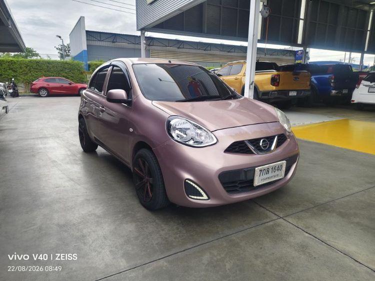 Nissan March 2018 1.2 E Sedan เบนซิน ไม่ติดแก๊ส เกียร์อัตโนมัติ ชมพู รูปที่ 3