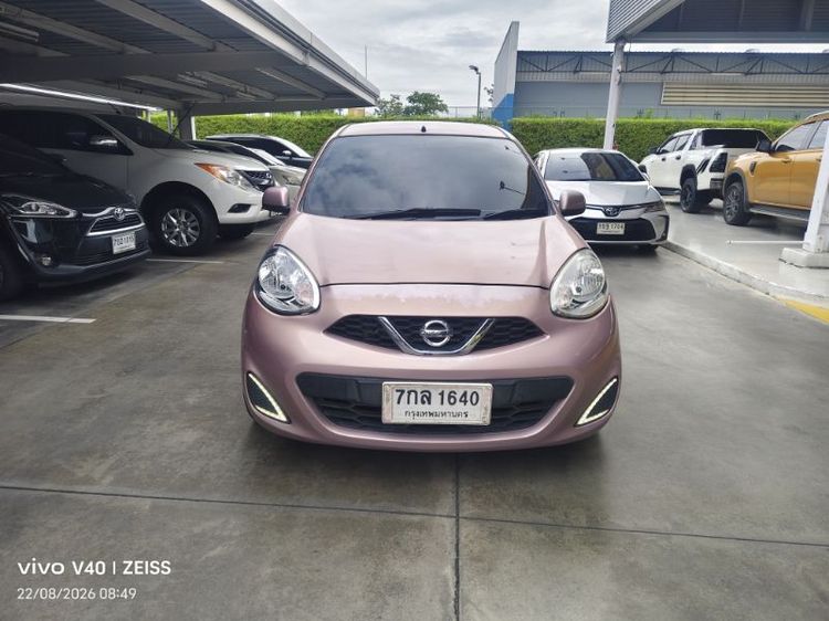 Nissan March 2018 1.2 E Sedan เบนซิน ไม่ติดแก๊ส เกียร์อัตโนมัติ ชมพู รูปที่ 2