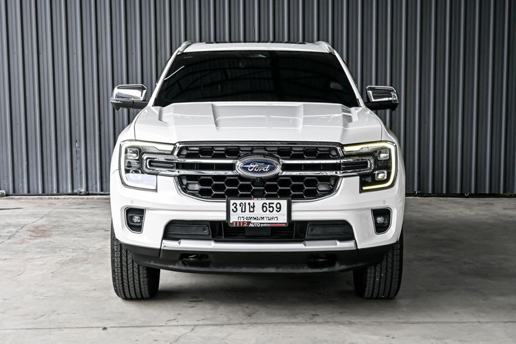 Ford Everest 2023 2.0 Titanium Plus 4WD Utility-car ดีเซล ไม่ติดแก๊ส เกียร์อัตโนมัติ ขาว รูปที่ 2