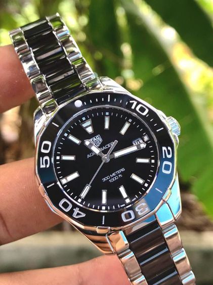 ดำ Tag Heuer Aquaracer Quartz  Black Ceramic Black Dial (Boy Size)🇨🇭🇨🇭