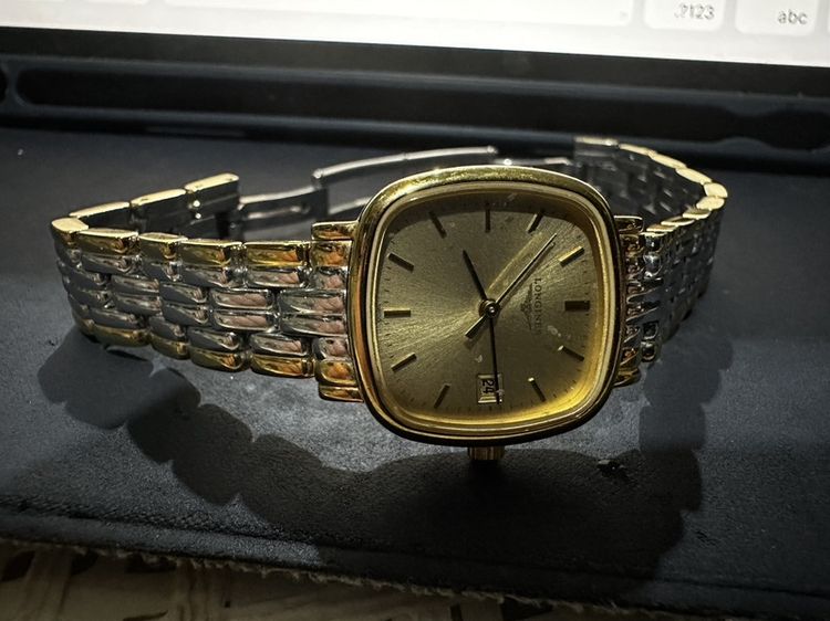 Longins นาฬิกา Longines สไตล์วินเทจสองกษัตริย์ ระบบควอตซ์ (ใส่ถ่าน) มือสอง ถ่านใหม่เอี่ยม