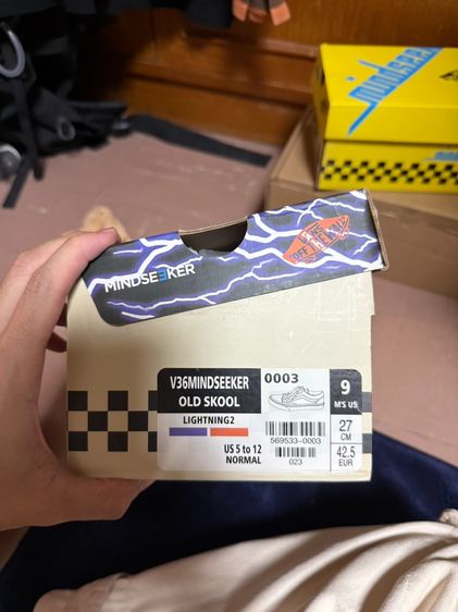 อื่นๆ รองเท้าผ้าใบ ผ้า UK 8.5 | EU 42 2/3 | US 9 ม่วง MINDSEEKER x VANS Old Skool Lightning