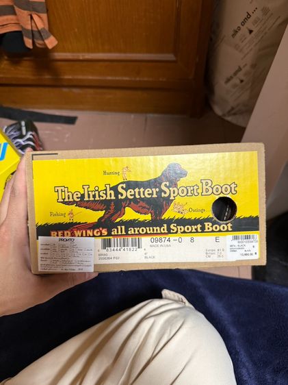 รองเท้าบู๊ท หนังแท้ UK 7.5 | EU 41 1/3 | US 8 ดำ RED WING The Irish Setter Sport Boot