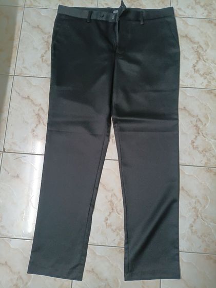 กางเกงสเลค เอว 36 สีดำ ผ้าลื่น