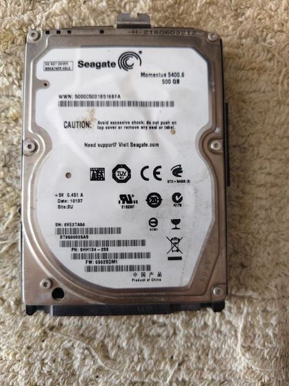 ฮาร์ดดิสโน้ตบุ้ค 500 gb สภาพดีใช้ได้ปกติ