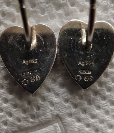 Gucci Trademark Heart-Shaped Earrings 925 สไตล์วินเทจ รูปที่ 3