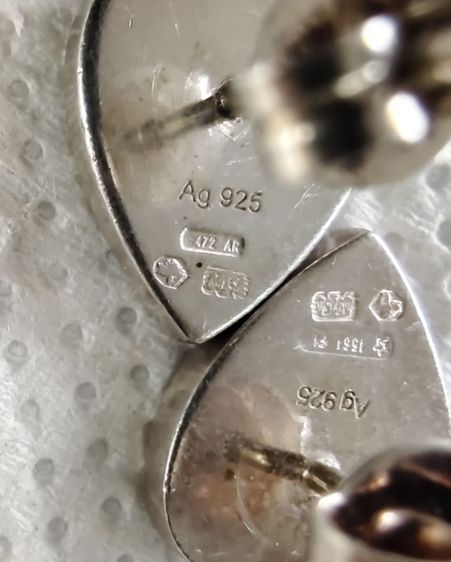 Gucci Trademark Heart-Shaped Earrings 925 สไตล์วินเทจ รูปที่ 2