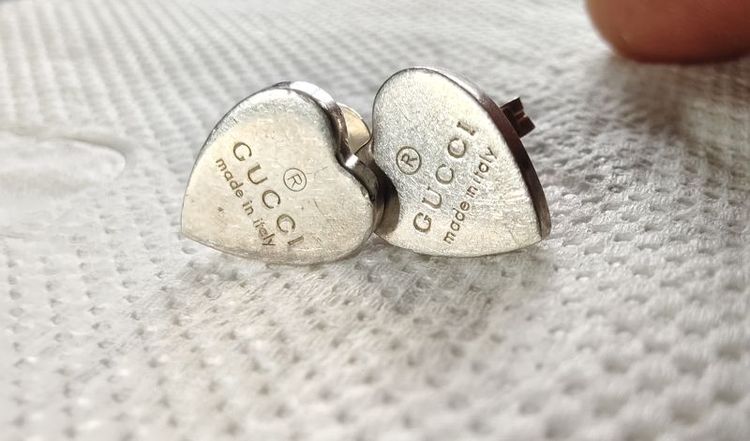 Gucci Trademark Heart-Shaped Earrings 925 สไตล์วินเทจ