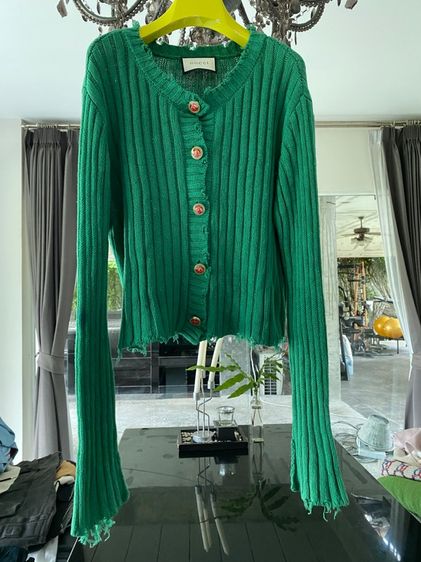 กุชชี่ เสื้อคาร์ดิแกนไหมพรม สภาพใหม่เอี่ยม รูปที่ 2