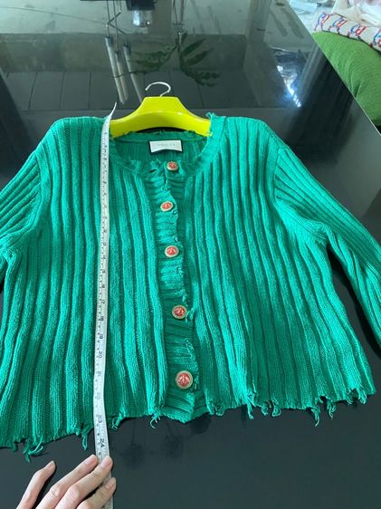 กุชชี่ เสื้อคาร์ดิแกนไหมพรม สภาพใหม่เอี่ยม รูปที่ 8