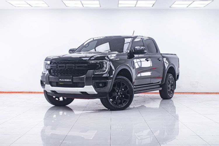 Ford Ranger 2024 2.0 Hi-Rider Sport Pickup ดีเซล ไม่ติดแก๊ส เกียร์อัตโนมัติ ดำ
