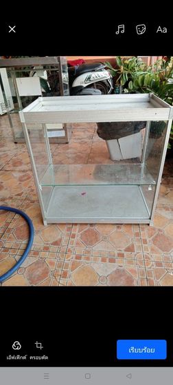 ตู้กระจกอลูมิเนียม ขายอาหาร. 35×66×69 ต.2.     รูปที่ 2