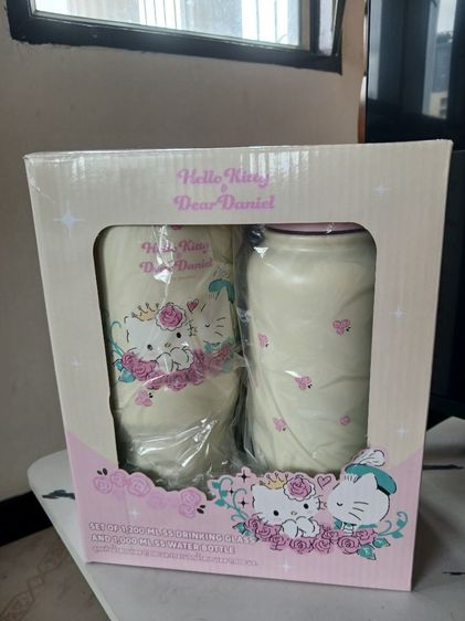 ชุดแก้วน้ำสแตนเลส1200มล+กระบอกน้ำสแตนเลส1000มลลายคิตตี้ แดเนียล
