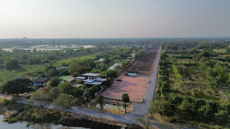 บ้านสวนเต็มสุข อ.องครักษ์ ทำเลเหมาะทำบ้านสวน แหล่งชุมชน