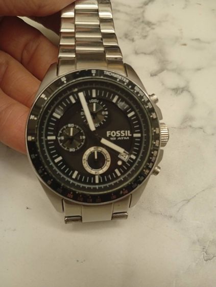 Fossil รุ่น CH2560 เป็นนาฬิกาโครโนกราฟ (Chronograph) สแตนเลส หน้าดำ ขอบ Tachymeter กันน้ำ 10 ATM