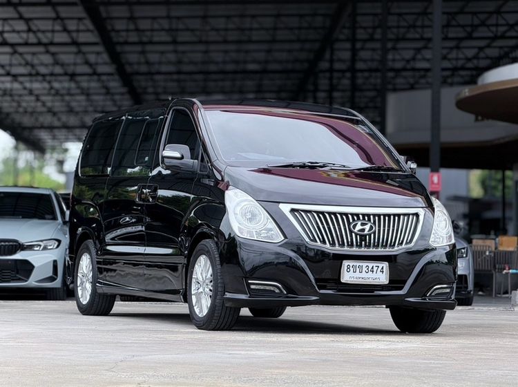 Hyundai Grand Starex 2017 2.5 Premium Utility-car ดีเซล ไม่ติดแก๊ส เกียร์อัตโนมัติ ดำ รูปที่ 3