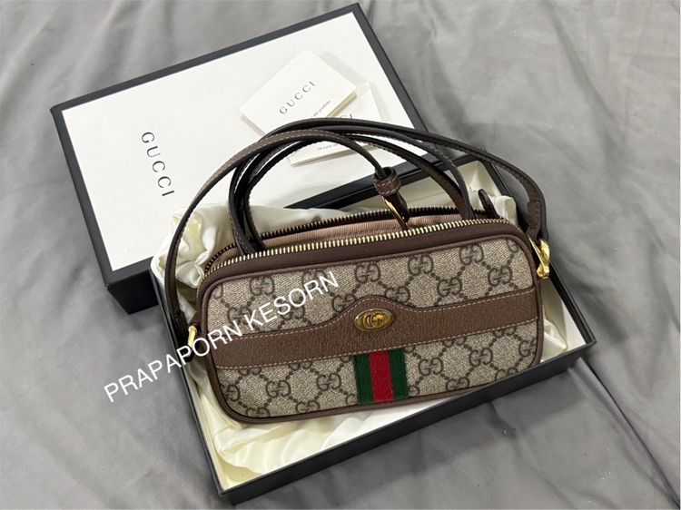 ไม่ระบุ น้ำตาล Gucci web ophidia GG Bag mini💯