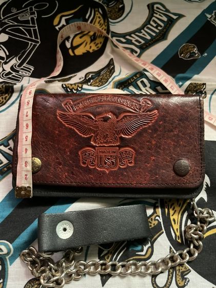 กระเป๋าสตางค์หนังแท้ยาว15.5 สูง9ซ.ม Harley-Davidson made in USA สวยๆสภาพดีใช้งานน้อย ราคา1200รวมส่งด่วน รูปที่ 3