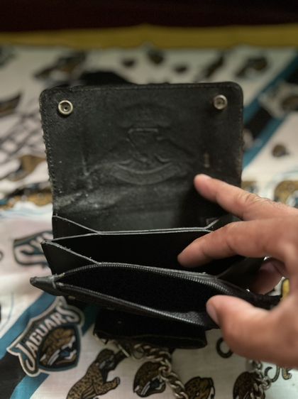 กระเป๋าสตางค์หนังแท้ยาว15.5 สูง9ซ.ม Harley-Davidson made in USA สวยๆสภาพดีใช้งานน้อย ราคา1200รวมส่งด่วน รูปที่ 8