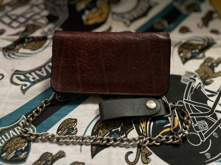 กระเป๋าสตางค์หนังแท้ยาว15.5 สูง9ซ.ม Harley-Davidson made in USA สวยๆสภาพดีใช้งานน้อย ราคา1200รวมส่งด่วน รูปที่ 5