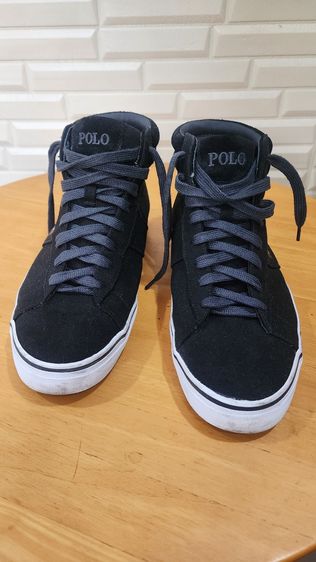 อื่นๆ รองเท้าผ้าใบ UK 10.5 | EU 45 1/3 | US 11 ดำ POLO ผ้าแคนวาสคอตตอน (Cotton Canvas