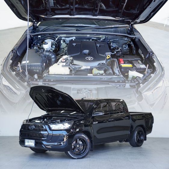 Toyota Hilux Revo 2021 Double Cab 2.4 Entry Z Edition Pickup ดีเซล ไม่ติดแก๊ส เกียร์อัตโนมัติ ดำ รูปที่ 2