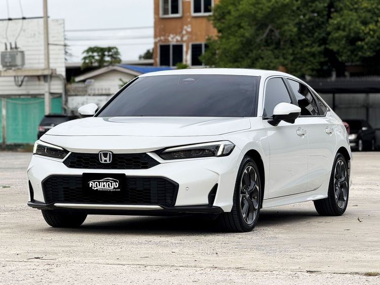 Honda Civic 2024 2.0 eHEV EL+ Sedan ไฮบริด ไม่ติดแก๊ส เกียร์อัตโนมัติ ขาว