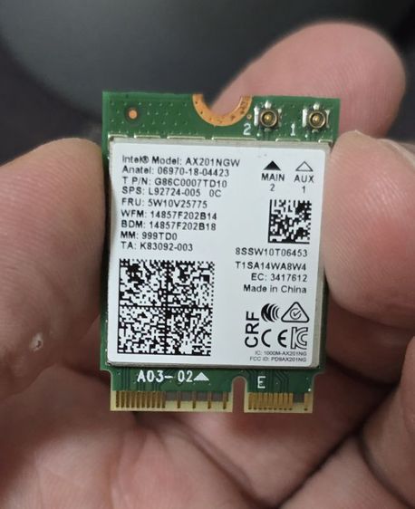 Wi-Fi card intel AX201AGW