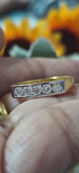 แหวนเพชรแถวทอง 18k