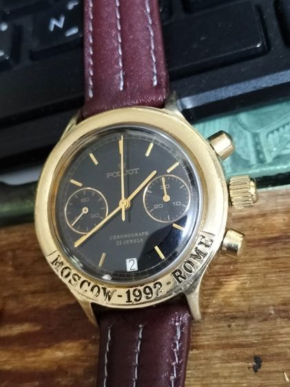 อื่นๆ POLJOT 3133 Moscow-Rome mechanical Chronograph Soviet Made 1992's N12129-25000เรือน กะไหล่ทอง ไขลานจับเวลา ขนาด40-43