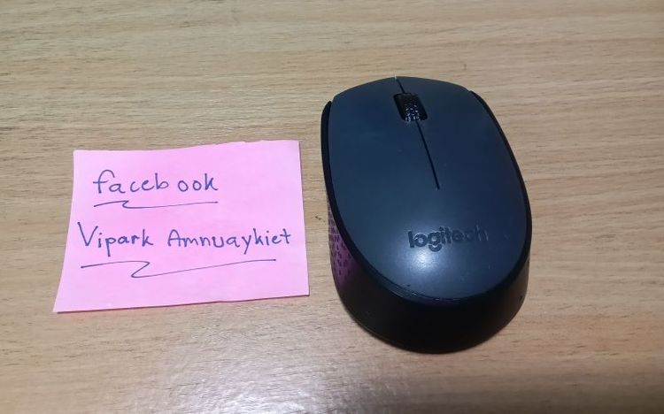 เมาส์ไวเลส logitech สภาพดี ใช้งานได้ปกติ