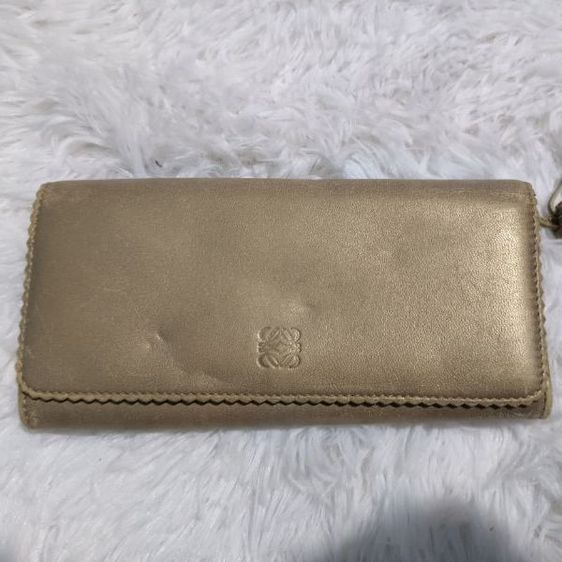 อื่นๆ หญิง กระเป๋า Loewe Vintage Metallic Gold Nappa Leather Long Wallet
