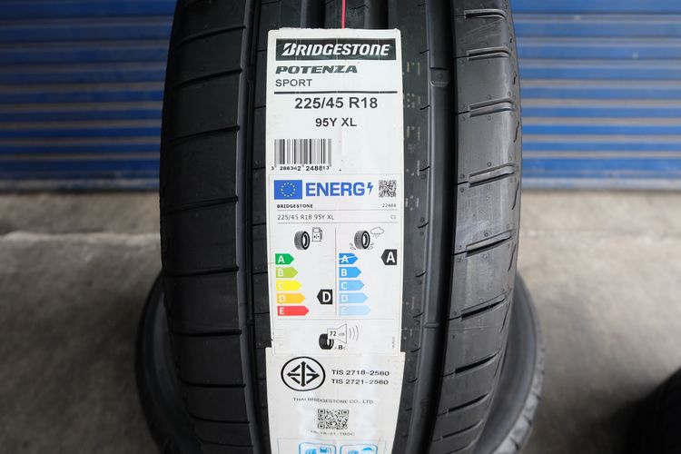 🏆 ยางใหม่ Bridgestone รุ่น Potenza Sport ขนาด 225 45R18 ปี25 รูปที่ 2