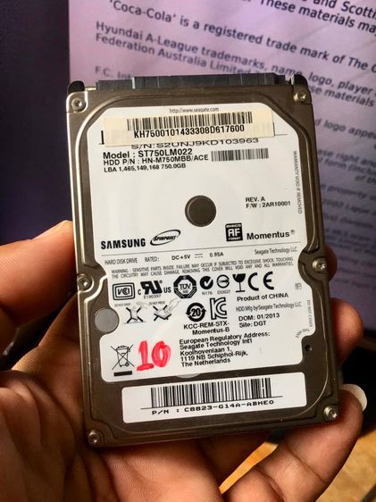 HD 2.5 Notebook Samsung 750GB ลงวิน10พร้อมโปรแกรมพื้นฐาน ผลสแกนเขียวใสผลสุขภาพดี