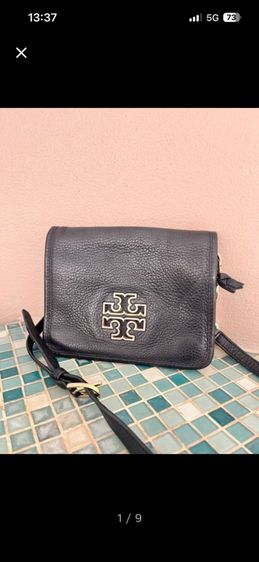 Tory Burch หนังแท้ หญิง ดำ กระเป๋าสะพาย