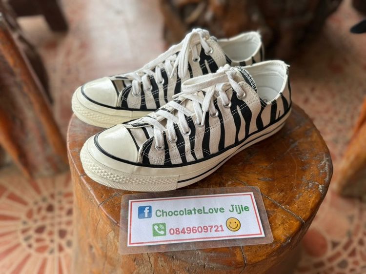 รองเท้าผ้าใบ ผ้าใบ UK 8 | EU 42 | US 8.5 ขาว 🔺Converse Chuck Taylor Zebra🔺