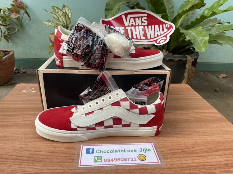 อื่นๆ รองเท้าผ้าใบ ผ้าใบ UK 7 | EU 40 2/3 | US 7.5 แดง 🔺Vans Old Skool x Purlicue Year🔺