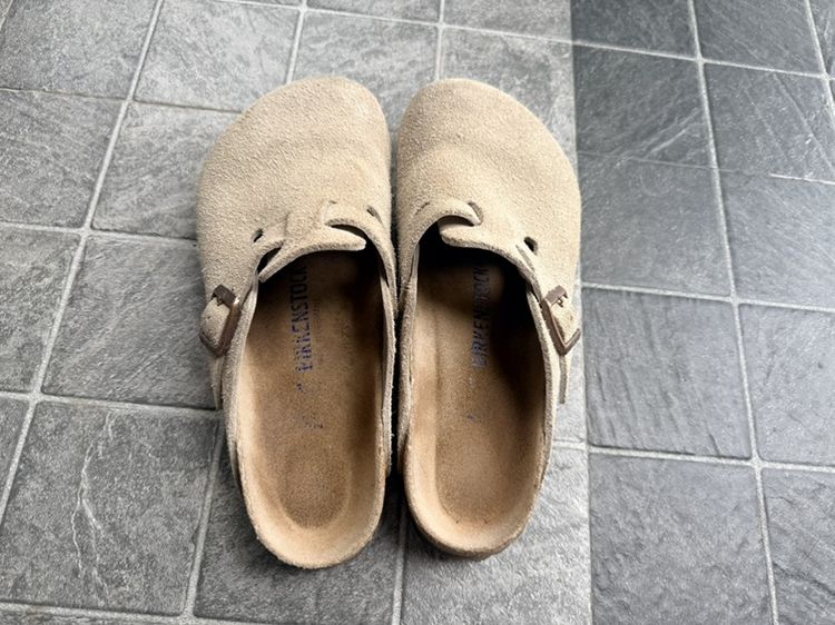 รองเท้าส้นแบน หนังแท้ UK 6 | EU 39 1/3 | US 7.5 น้ำตาล มือสองสภาพเชิศ Birkenstock Boston