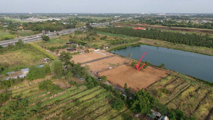ที่ดินคลองสี่ คลองหลวง ห่างถนนเลียบมอเตอร์เวย์ 100เมตร ขนาด 2 ไร่ ทำโกดัง โรงงานขนาดเล็ก ที่พักคนงาน 