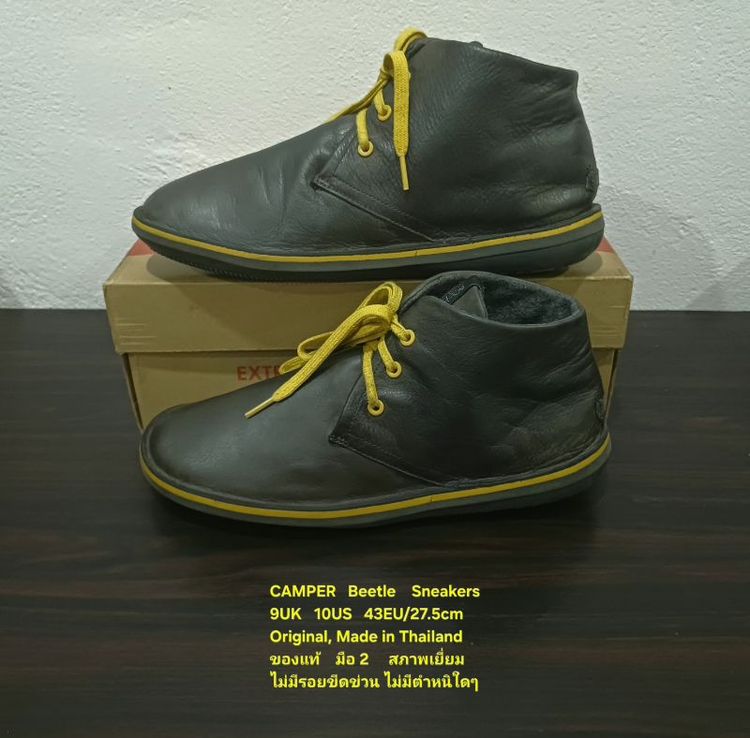 CAMPER Beetle Sneakers, Men's 9UK 43EU/27.5cm Original ของแท้ มือ 2 สภาพเยี่ยม, รองเท้า CAMPER หนังแท้ พื้นเต็ม ไม่มีตำหนิใดๆ สวยมาก รูปที่ 15