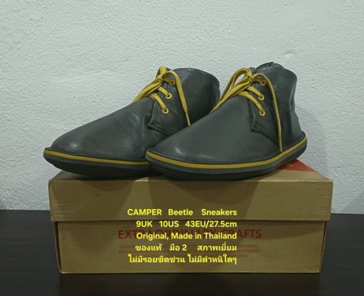 CAMPER Beetle Sneakers, Men's 9UK 43EU/27.5cm Original ของแท้ มือ 2 สภาพเยี่ยม, รองเท้า CAMPER หนังแท้ พื้นเต็ม ไม่มีตำหนิใดๆ สวยมาก รูปที่ 5