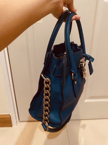 กระเป๋าMichael Kors Hamilton Satchel สีฟ้าเทอร์คอยซ์ แท้💯 รูปที่ 7
