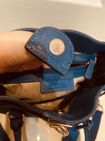 กระเป๋าMichael Kors Hamilton Satchel สีฟ้าเทอร์คอยซ์ แท้💯 รูปที่ 11