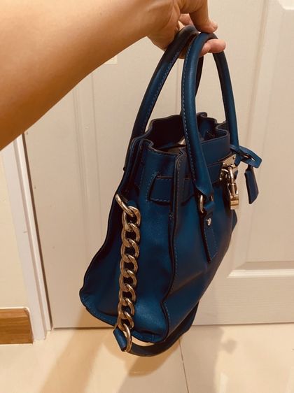 กระเป๋าMichael Kors Hamilton Satchel สีฟ้าเทอร์คอยซ์ แท้💯 รูปที่ 6