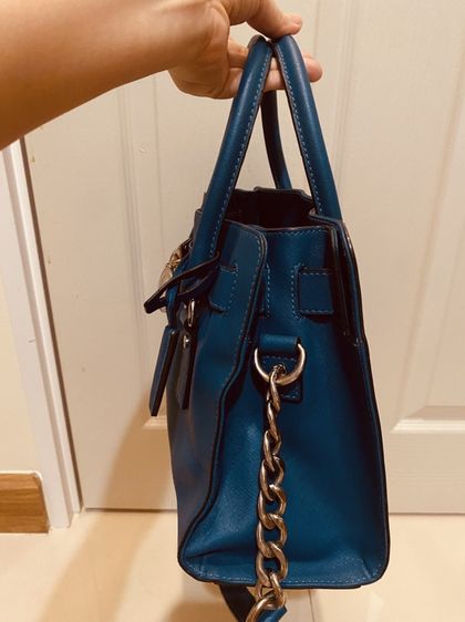 กระเป๋าMichael Kors Hamilton Satchel สีฟ้าเทอร์คอยซ์ แท้💯 รูปที่ 9