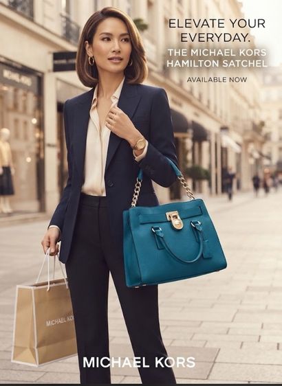 อื่นๆ หญิง กระเป๋าMichael Kors Hamilton Satchel สีฟ้าเทอร์คอยซ์ แท้💯