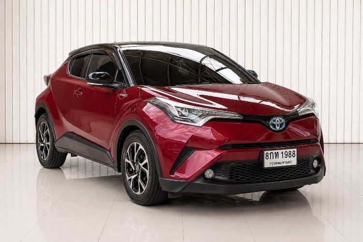Toyota C-HR 2019 1.8 HV Mid Sedan เบนซิน ไม่ติดแก๊ส เกียร์อัตโนมัติ แดง